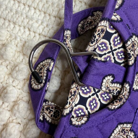 VERA BRADLEY Women's Hanging Makeup Toiletry Bag Purple Paisley Floral Travel - Picture 5 of 12